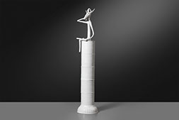 Maione Paolo "IN BOCCA AL LUPO" Anno 2015 - Maiolica  cm. h. 46 x 26 x 34